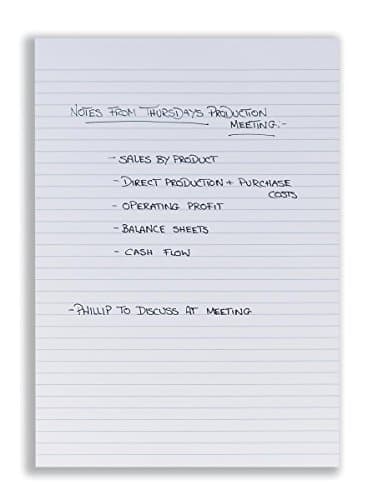 Image of 5 Star Office Memo Pad Headbound Feint Ruled 80 Sheets A4 White [Pack 10]