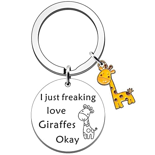 Image of SDOFY Giraffe Keyring - Giraffe Lover Gift Keychain for Women, Men & Girls - Birthday Present