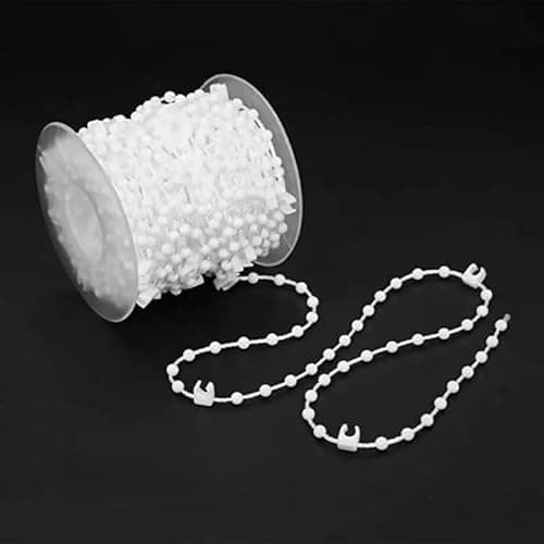 Image of 1 Pcs10 Meter 100 clips Vertical Blind Bottom Chain for 3.5 Inch/ 89mm Slats,Vertical BlindChain,Vertical Blinds Repair Parts(White)