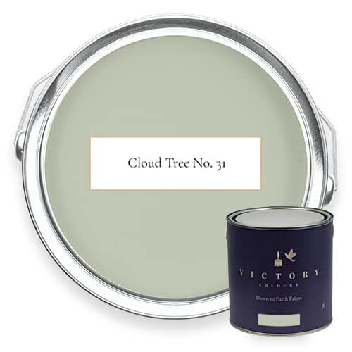 Image of Victory Colours Cloud Tree | Pale Green Paint - 1 Litre - Interior Wood/Metal (Eggshell)