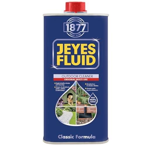 Image of Jeyes Fluid Classic Outdoor Cleaner 300ml - Premium Patio Cleaner Concentrate Makes 6L - Heavy Duty Disinfectant for Patios, Driveways, Paths - Kills 99.9% Bacteria - Pet Friendly