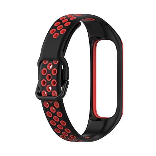 Image of INF Replacement Strap for Samsung Galaxy Fit 2 SM-R220-20mm Width, Soft Silicone Watch Band, Breathable Multi-Hole Design, Adjustable for 140-195mm Wrists, Waterproof Sweatproof