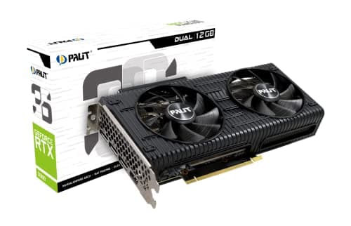 Image of Palit GeForce RTX 3050 Dual Graphics Card, 8GB, GDDR6, LHR, 3584 Core, 1320 MHz GPU, 1777 MHz Boost, Ampere Architecture, 3 x DisplayPort, HDMI, Dual Fans,NE63050019P1-190AD