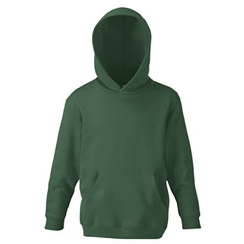 Image of Fruit of the Loom Kids Unisex Classic 80/20 Hoodie (12-13) (Bottle Green)