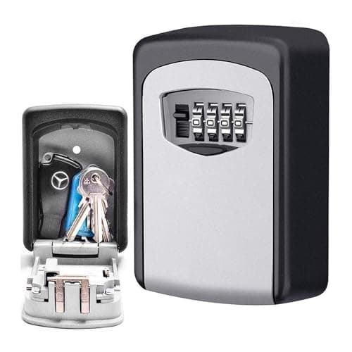 Image of CDC DlGl Lock Key Safe, Wall Mounted Key Box -Combination Lock Box -Best Outdoor Waterproof and Security-Key Cabinet Safe -Great For Elderly Parents Spare House Keys