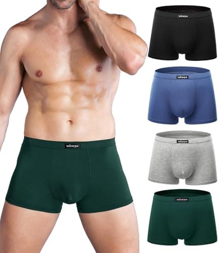 Image of wirarpa Mens Mirco Modal Underwear Trunks Soft Boxer Shorts Gents Microfibre Underpants Multipack Size L