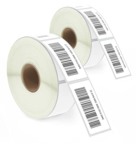 Image of BETCKEY - 25mm x 51mm(1 in x 2 in) FBA Barcode & Address Thermal Labels, 750 Perforated Labels per Roll Compatible with Zebra & More Printers [2 Roll/1500 Labels]