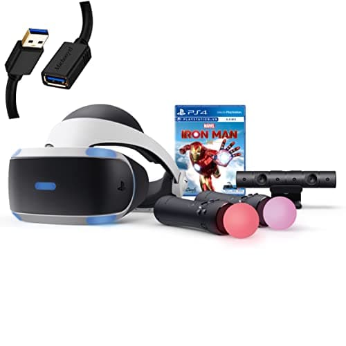 Image of Sony PlayStation VR Marvel's Iron Man VR Bundle: PlayStation VR Headset, Camera, 2 Move Motion Controllers, Marvel's Iron Man VR Digital Code for PS4 PS5 - Michooyel USB_Extension_Cable