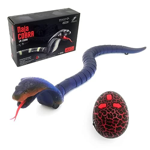 Image of Gosyfeti Remote Control Snake Toy, RC Realistic Snake Joke Trick Pranke Toy, Electric Controlled Snake for Cat Pet, Kid's Boy's Adult's Funny Birthday Gift (Blue)