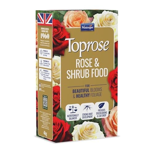 Image of Toprose 5878135 Rose and Shrub Feed, 4kg - Rose Fertiliser for Healthy Growth and Vibrant Colours - Improves Root Development - Guards Against Nutrient Deficiency - Rose Nutrition - Garden Care