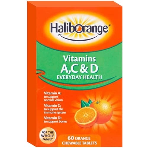 Image of Haliborange Vitamins A C & D, 60 Orange Chewable Tablets