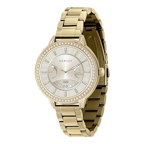 Image of RADLEY Smart Series 33 Amoled HD Smart Watch for Women with 100+ Sports Modes, Heart Rate, Step Counter, IP68, Fitness Tracker, Sleep Monitor and Stainless Steel Gold Plated Strap for IOS Android