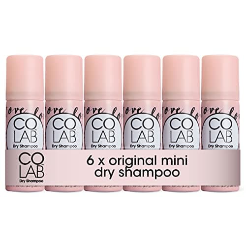 Image of COLAB Mini Dry Shampoo, Original, 50ml, 6 Pack - No White Residue, No Fuss, All Hair Types, Fresh Scent