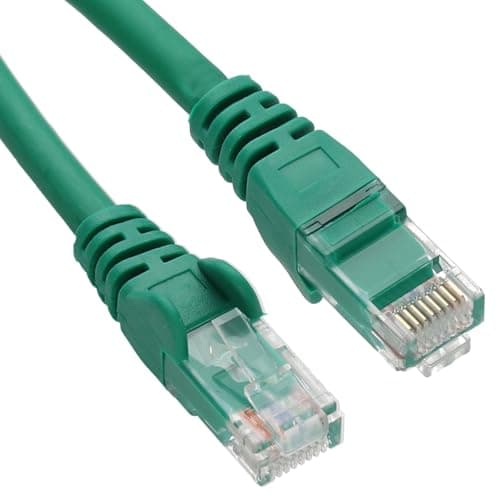Image of kenable CAT6 Ethernet Cable LSZH Fire Rated Gigabit Network Patch Lead RJ45 UTP CCA Green 1.5m