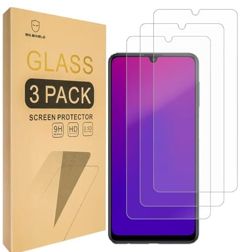 Image of Mr.Shield Screen Protector For Samsung Galaxy M32 4G [Upgrade Maximum Cover Screen Version] [Tempered Glass] [9H Hardness] [3-Pack] Screen Protector