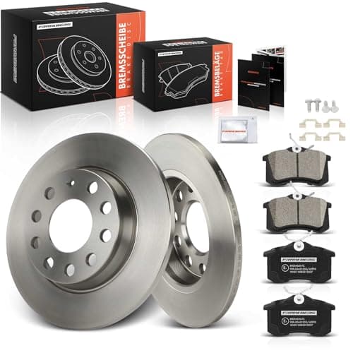 Image of Frankberg Brake Kit incl. 2x Brake Disc + 4x Brake Pad Rear Compatible with A4 8E2 Exeo ST 3R5 A4 Avant 8E5 A4 Avant 8ED A4 8EC Replace# 8E0698451B,8E0615601D