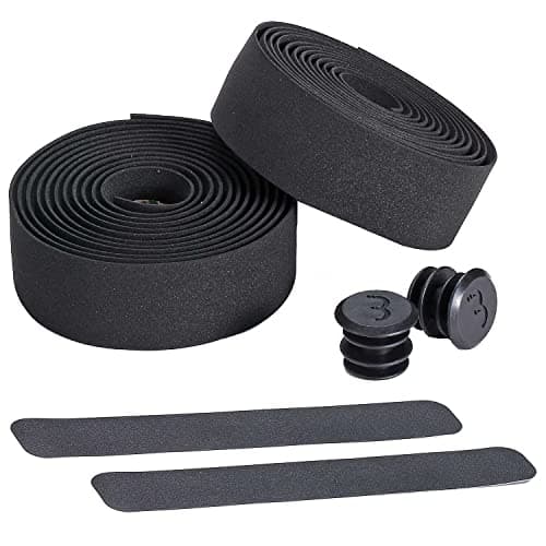 Image of BBB Cycling Bike Handlebar Tape Road Bike I Foam Grip I Includes Handlebar Plugs I RaceRibbon BHT-01, Black
