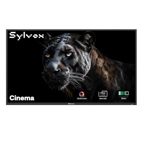 Image of SYLVOX 55 inch Outdoor TV, Mini-LED QLED 4K UHD Google Smart TV, 2000Nits Full Sun Anti-Glare, 120Hz Refresh Rate, IP55 Waterproof, Dolby Vision & Atmos, Dual 30W+Subwoofer, HDMI 2.1 (2025, Cinema)