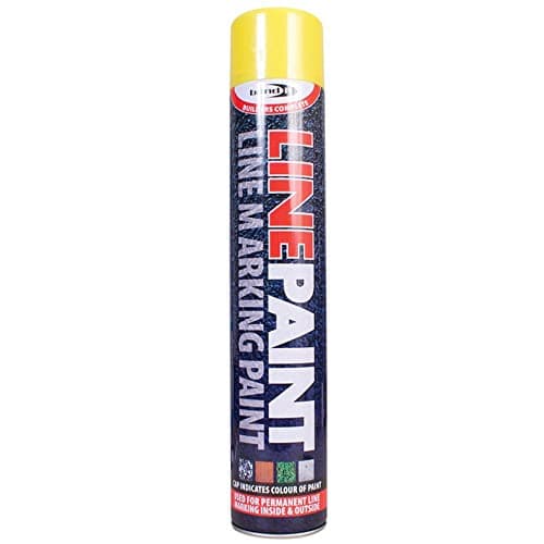 Image of BC Profiles Bond It Line Paint | Solvent Based, Quick Dry and Semi - Permanent Spray, Suitable for Spot Marking for Contractors on Roads, Car Parks, Tennis Court - 750ml - Yellow