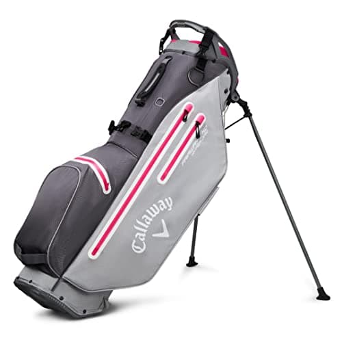 Image of Callaway Golf Fairway C HD Waterproof Tripod Bag (2022 Edition) Adult Unisex, Charcoal/Silver/Pink, One Size