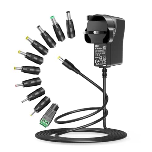 Image of Zolt 12V 3A Power Supply Universal AC DC Adapter Transformer with 10 DC Connectors for 12V 1A 2A 3A Household Electronics, 36W Max.