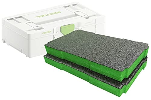 Image of Shadow Foam Systainer SYS3 L Foam Inserts [Twin Pack] Cut and Peel Foam Inserts for Festool and TANOS SYS3 L Systainers | Tool Organisation, Kaizen, 5s, Tool Storage & Storage Boxes (50mm, Green)