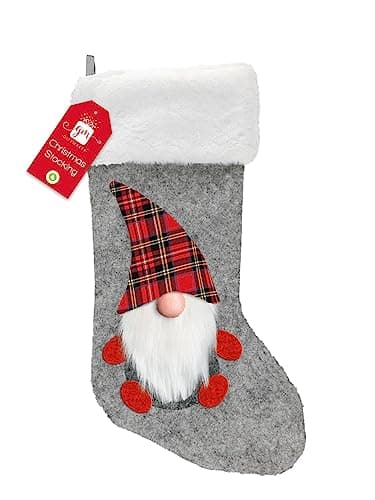 Image of Giftmaker Childrens Novelty Christmas Stocking Grey & White Gonk Design