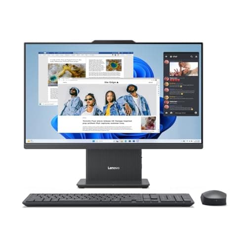 Image of Lenovo IdeaCentre AIO 3 Desktop PC 23.8" FHD (AMD Ryzen 5 7535HS Processor, 16 GB RAM, 512 GB SSD, Wi-Fi 6, Windows 11 Home) All-in-One Computer, Wireless Keyboard/Mouse (Luna Grey)