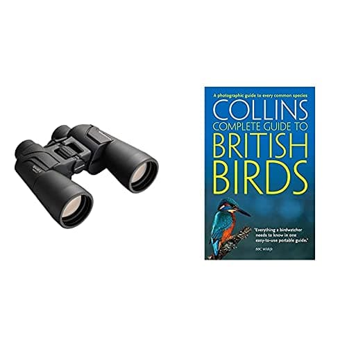 Image of Olympus Binocular 10x50 S - Ideal for Nature Observation, Wildlife, Birdwatching, Sports, Concerts, Black & British Birds: A photographic guide to every common species (Collins Complete Guide)