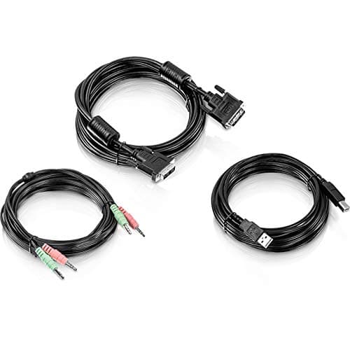 Image of TRENDnet TK-CD15 15 ft. DVI-I, USB,and Audio KVM Cable Kit