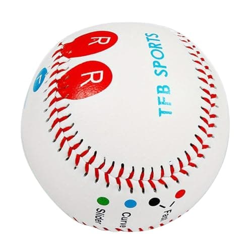 Image of Baseball Pitching Grip Trainer - 9 Inch Training Ball, Finger Positioning Marks, Color Coded Guidance For Controlled Throws, Learn Pitch Techniques Long Lasting Practice Tool | Coaching Drills Fields
