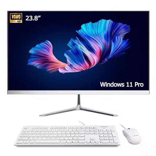 Image of 23.8" FHD IPS All-in-One pc,Windows 11 Pro Desktop Computer,Intel i5 Processor up to 4.4 GHz, 16GB RAM,256GB SSD,Wi-Fi, USB,HDMI, QWERTY-Keyboard and Mouse