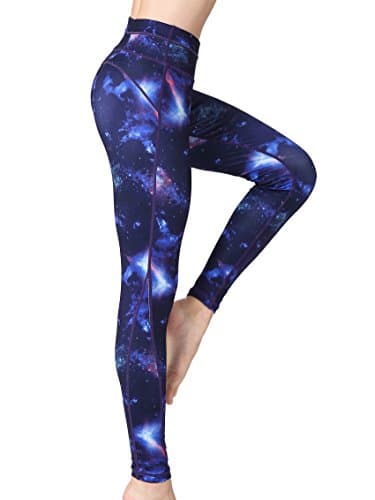 Image of FLYILY Womens Sports Leggings Workout Tights High Waist Stretch Fitness Yoga Pants(BlueSky,M)
