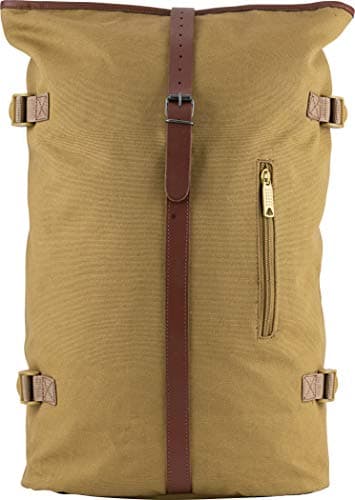 Image of JACK PYKE Heavy Cotton Canvas Fold Top Rucksack Fawn