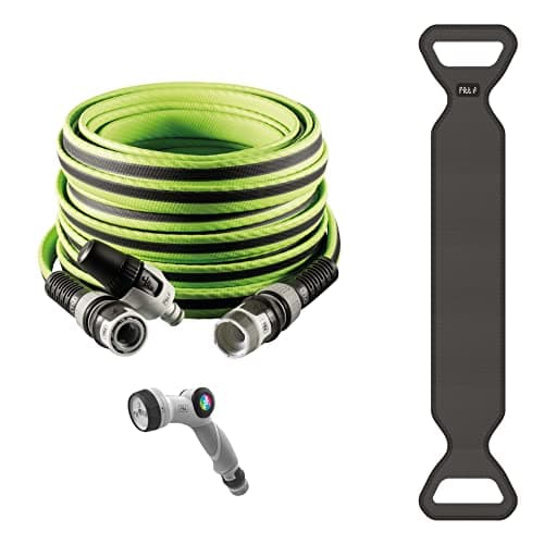 Image of FITT Force Plus 1/2" 15m - Kit with Lightweight and Resistant Garden Water Hose for Intensive Use with Lance, Multi-Jet Gun, Lime