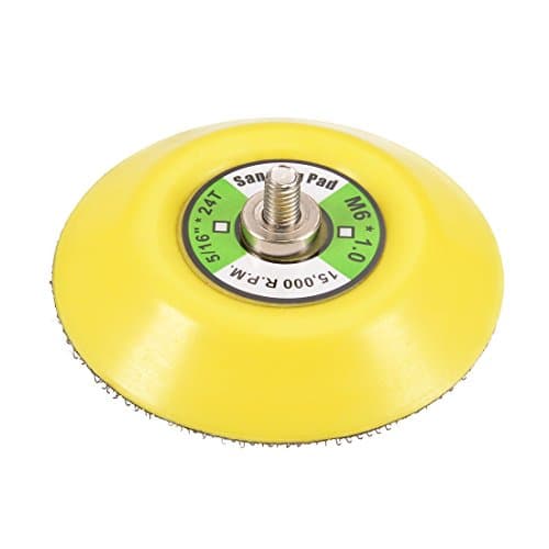 Image of sourcingmap 3" Hook and Loop Backing Pad Sanding Polishing Backer Plate with M6 x 1.0 Thread for Random Orbit Sander Polisher Buffer