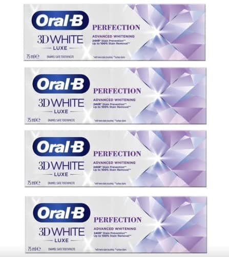 Image of Generic Replacement for Oral B 3D White Luxe Perfection Toothpaste 75ml (4 Pack) | Top Dental Hygiene Tips Recommended by ST&JJ
