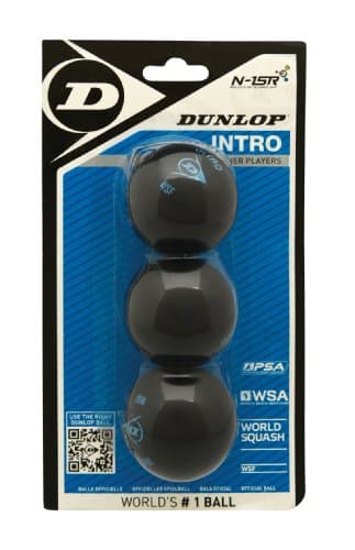 Image of Dunlop Squash Balls Intro blue, 3 Ball Blister Pack, for Beginners and Hobby Players – Fast Speed
