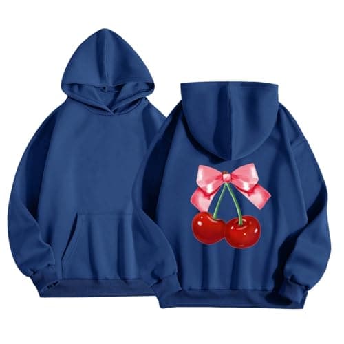 Image of Hoodie Children's Hoodie for Girls, Stylish Sweatshirts for Girls for Everyday Use, Comfortable and Cosy, Long Sleeve Hooded Sweatshirt with Pocket for Girls from 2 to Women's Jumper Jumper, navy, 2-3