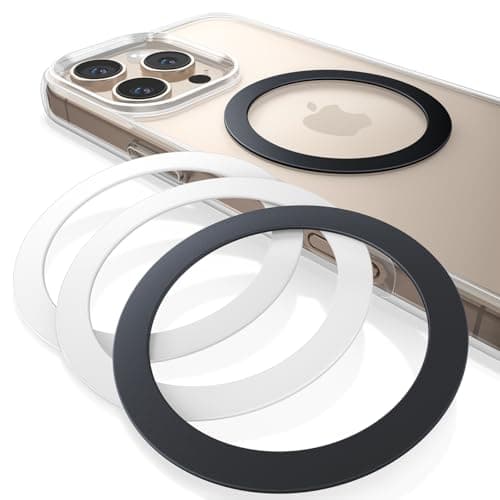 Image of Lamicall for MagSafe Ring Sticker - [4 Pack] Ultra Strong Metal Ring, Universal Magnetic Ring Support Wireless Charger Conversion Kit for iPhone 17/16/15/14/13/12 Series, Galaxy, Android Accessories
