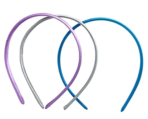 Image of scicent Headband Hair Bands for Women Girls 3 Pcs Band Satin Headband DIY Skinny Headbands 6206