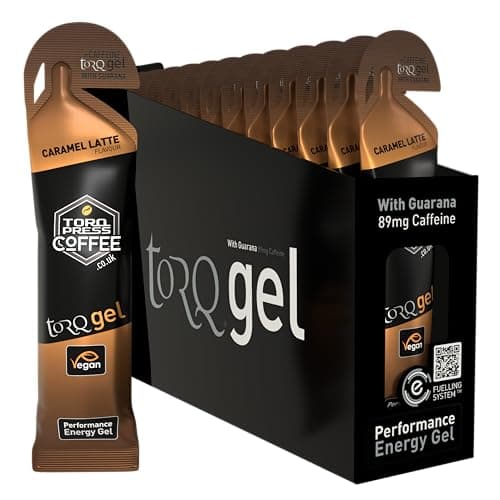 Image of TORQ Running Gels with Electrolytes - 2:1 Maltodextrin: Fructose for Endurance Sports & Optimal Performance | Energy Gels for Running, Cycling & Marathons - 30g Carbs Per Gel | Caramel Latte 15