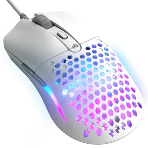 Image of GLORIOUS Model O Eternal Ultralight RGB Gaming Mouse - Wired - 55g Lightweight - Customizable RGB Lighting - 6 Programmable Buttons - Symmetrical Design - 12K DPI Optical Sensor - PC/Mac - White