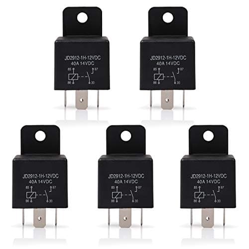 Image of Ehdis 5 pcs Car Relay 12v 40 APM 4 Pin, Automatic Relay Spst Model No.: JD2912-1H-12VDC 40A 14VDC, Auto Switches & Starters