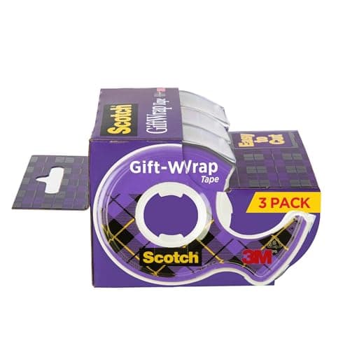 Image of Scotch 19 mm x 16.5 m Gift Wrap Tape 3 Dispenser