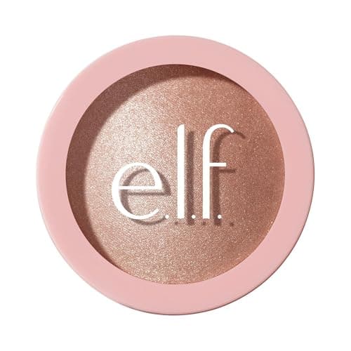 Image of e.l.f. Halo Glow Silky Powder Highlighter, Long-Lasting Luminous Face Finish, Cake-Resistant with Micro-Shimmer, Vegan & Cruelty-Free, Blush Money