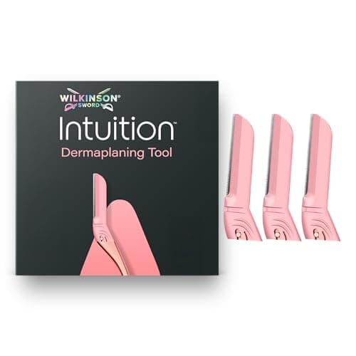 Image of WILKINSON SWORD - Intuition Dermaglow For Women | Facial Hair Remover and Exfoliating Dermaplanning tool | Pack of 3 Blade Refills