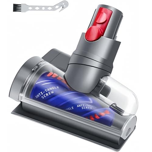 Image of Anti-Tangle Mini Motorised Tool for Dyson V15 V11 V10 V8 V7 SV14 SV12 - Hair Screw Brush Head Attachment for Pet Hair, Mattress, Stairs, Car Upholstery - Vacuum Cleaner Accessories Replacement Parts