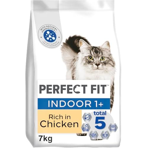 Image of Perfect Fit Indoor Adult 1+ Complete Dry Cat Food for Adult Cats Aged 1+ Years, Rich in Chicken, 1 Bag (7 kg)