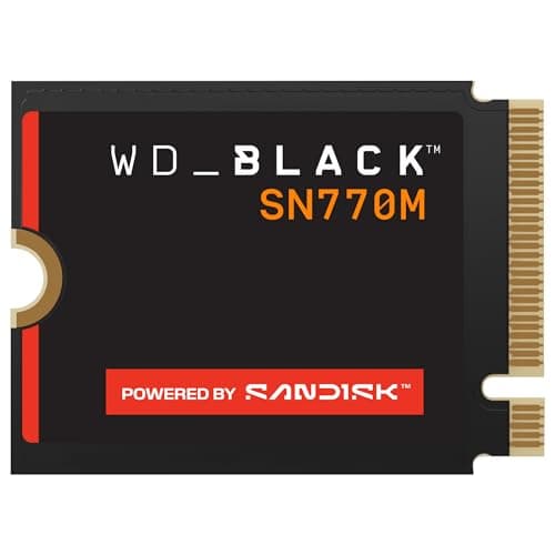 Image of WD_BLACK SN770M NVMe SSD 500GB (Up to 5,000MB/s, M.2 2230, PCIe Gen4, for Asus ROG Ally, Steam Deck, Microsoft Surface for Compatible Laptop Gaming Devices and laptops) POWERED BY SANDISK